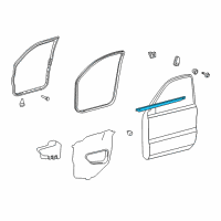 OEM 2008 Toyota Land Cruiser Belt Weatherstrip Diagram - 75710-60070