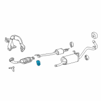 OEM 2003 Toyota Sequoia Muffler & Pipe Hanger Diagram - 17565-0A100