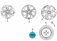 OEM 2021 Hyundai Elantra Wheel Center Cap Diagram - 52960-L1100