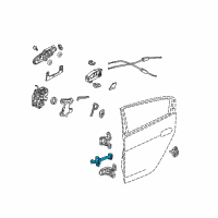 OEM 2011 Honda Insight Checker, Right Rear Door Diagram - 72840-TM8-A01