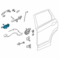 OEM 2015 Honda CR-V Handle Assembly (Graphite Black) Diagram - 72160-T0G-A11ZA