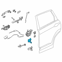 OEM 2015 Honda Fit Hinge, Left Rear Door (Upper) Diagram - 67950-SWA-H11ZZ