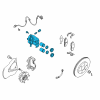 OEM 2005 Nissan Armada REMAN CALIPER Front Right Diagram - 41001-7S010RE