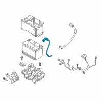 OEM 2018 Hyundai Santa Fe Sport Battery Sensor Assembly Diagram - 37180-4Z500