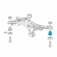 OEM 2022 Lexus RX350 Cushion, Rear Suspension Member Body Mount, Rear LH Diagram - 52276-0E011