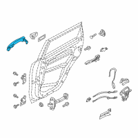 OEM 2019 Kia Soul EV Rear Door Outside Handle, Left Diagram - 83651B2010