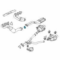 OEM 2008 BMW Z4 Exhaust Pipe To Manifold Gasket Diagram - 11-62-7-830-668