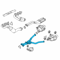 OEM BMW Z4 Centre Silencer With Tubes Diagram - 18-10-7-836-639