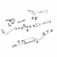 OEM 2016 Toyota Highlander Front Pipe Support Bracket Diagram - 17584-0P120