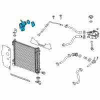 OEM 2012 Cadillac SRX Water Outlet Diagram - 12623051