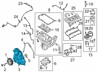 OEM 2018 Ford F-150 Oil Pump Diagram - JL3Z-6600-B