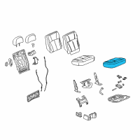 OEM Chevrolet Trailblazer Seat Cushion Pad Diagram - 89043458