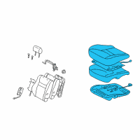 OEM 2003 Toyota Camry Seat Cushion Diagram - 71410-AA250-B0