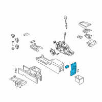 OEM Nissan Murano Console Box-Floor, Rear Diagram - 96950-1AA2A