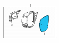 OEM 2021 Jeep Grand Cherokee L MIRROR REPLACEMENT Diagram - 68522815AA