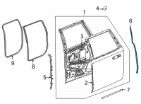 OEM 2021 Chevrolet Suburban Rear Weatherstrip Diagram - 84861476