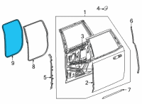 OEM 2022 Cadillac Escalade ESV Weatherstrip On Body Diagram - 84523967