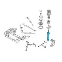 OEM 2009 BMW M3 Front Left Suspension Strut Diagram - 31-31-6-785-591