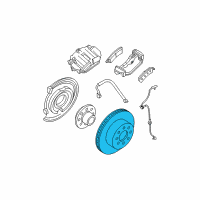 OEM 2009 GMC Yukon XL 2500 Rear Brake Rotor Diagram - 22968231