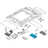 OEM 2016 BMW 535i GT xDrive Int. Reading Light, Rear Middle, White Diagram - 63-31-9-240-763