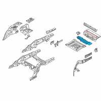 OEM 2019 BMW 740i xDrive Luggage Compartment Pan Diagram - 41-00-7-413-075