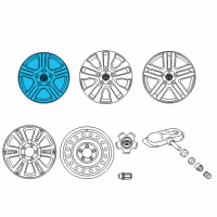 OEM 2008 Toyota Tundra Wheel, Alloy Diagram - 42611-0C100