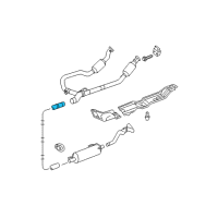 OEM 2008 Dodge Ram 1500 Exhaust Extension Pipe Diagram - 55366311AE