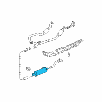 OEM 2008 Dodge Ram 1500 Exhaust Muffler Diagram - 55366318AC