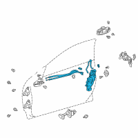 OEM 2000 Toyota Celica Lock Assembly Diagram - 69040-20550