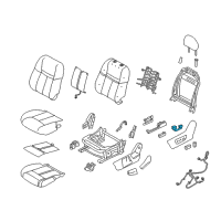 OEM 2018 Nissan Rogue Switch Assembly Seat Lumber Diagram - 87317-4BV0A