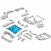 OEM 2022 Toyota Camry Center Floor Pan Diagram - 58211-06231