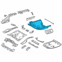 OEM 2020 Toyota Avalon Rear Floor Pan Diagram - 58301-06904