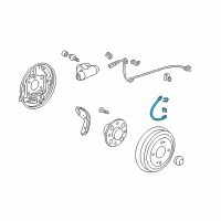 OEM Honda Insight Hose Set, Rear Brake Diagram - 01466-TM8-A01