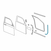 OEM 2017 Dodge Charger WEATHERSTRIP-Front Door Mounted Diagram - 68040045AJ