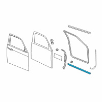 OEM 2019 Dodge Charger WEATHERSTRIP-Front Door SILL Secondary Diagram - 68040042AB