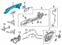 OEM 2022 Honda Civic HANDLE, R- *NH904M* Diagram - 72141-T20-A01ZA