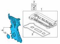 OEM 2021 Ford Escape COVER - CYLINDER FRONT Diagram - LX6Z-6019-A