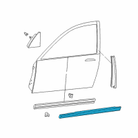 OEM 2003 Acura RL Molding Assembly, Left Front Door Diagram - 72450-SZ3-003