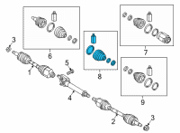 OEM 2022 Kia Carnival BOOT KIT-WHEEL SIDE Diagram - 495A4R0300