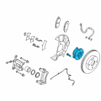 OEM Scion Front Hub & Bearing Diagram - 43502-WB004