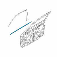 OEM 2022 Hyundai Veloster N Weatherstrip Assembly-Front Door Belt Outside RH Diagram - 82220-J3000