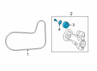 OEM 2022 Acura TLX Tensioner, Automatic Diagram - 31170-61A-A01