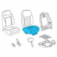 OEM 2001 Ford Mustang Seat Cushion Diagram - XR3Z-6362900-AAA