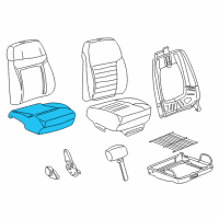 OEM 2003 Ford Mustang Seat Back Pad Diagram - XR3Z-6364811-BA