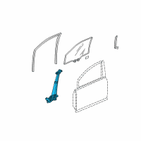 OEM 2009 Honda Fit Regulator Assembly, Right Front Door Power Diagram - 72210-TF0-G01