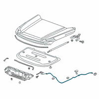 OEM Cadillac Release Cable Diagram - 84406170