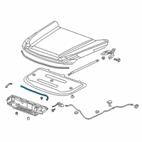 OEM 2017 GMC Acadia Front Weatherstrip Diagram - 23100196