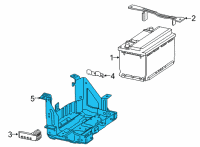 OEM 2021 Chevrolet Suburban Battery Tray Diagram - 84830620