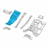 OEM 2021 Jeep Gladiator Pan-Front Floor Diagram - 68298304AC