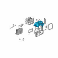 OEM 2000 Honda Accord Case, Evaporator (Upper) Diagram - 80201-S84-A00